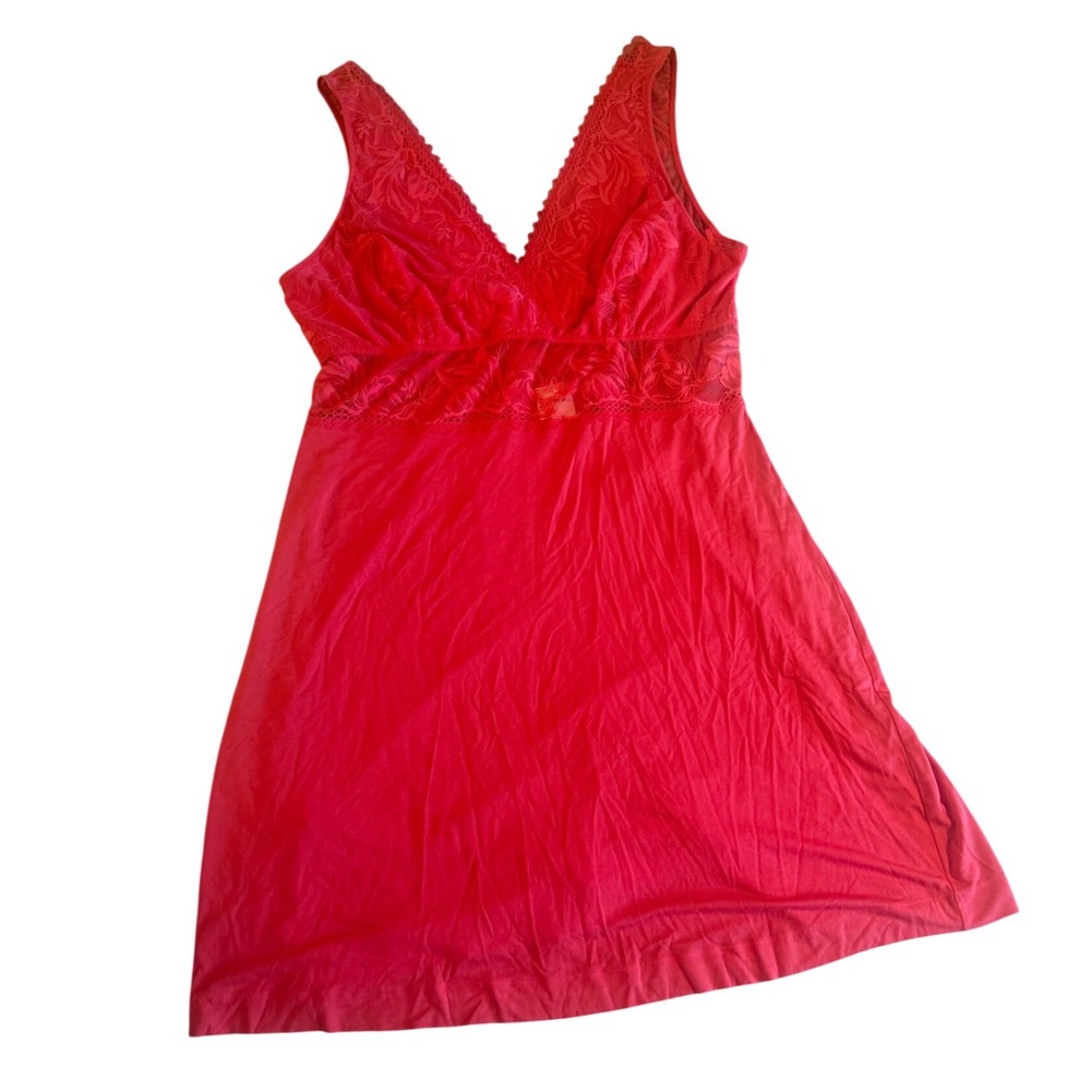 Soma Cool Nights Lace Bodice Chemise Hearts Desire Pink Red L 570317566 NEW - Picture 3 of 11